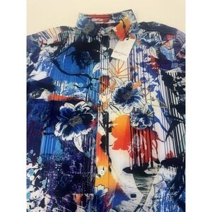 NWT Robert Graham GARDEN RETRO Classic Fit Floral Short Sleeve Shirt Medium $178